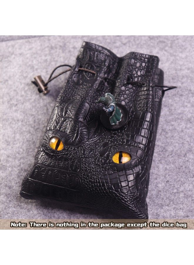 Dnd Dice Bag Can Hold 6 Set Dice Black Dice Pouch For Board Game Medieval Leather Coins Bag D And D Dice Storage Bag For Rpg Game Dnd Game Accessories For New To Master