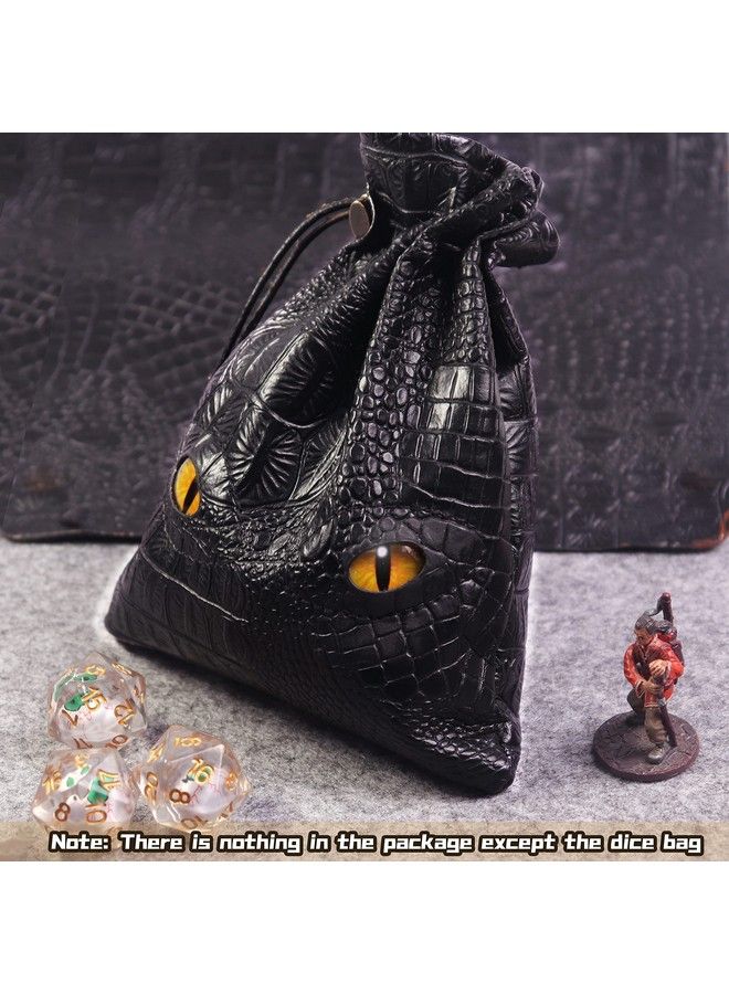 Dnd Dice Bag Can Hold 6 Set Dice Black Dice Pouch For Board Game Medieval Leather Coins Bag D And D Dice Storage Bag For Rpg Game Dnd Game Accessories For New To Master