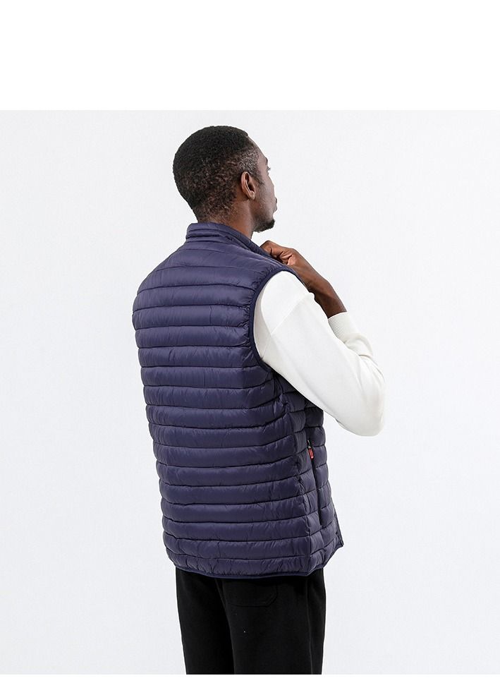 Autumn Winter Men Stand Collar Sleeveless Warm Vest