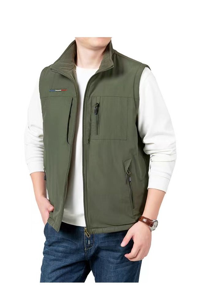 Spring And Autumn Style Men's Casual Outdoor Standing Collar Vest