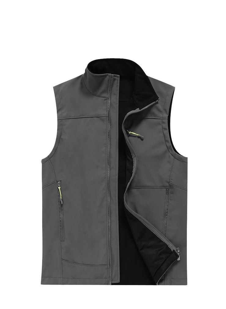 Spring And Autumn Style Men's Casual Outdoor Standing Collar Vest