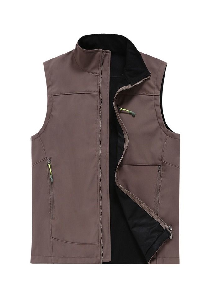 Spring And Autumn Style Men's Casual Outdoor Standing Collar Vest