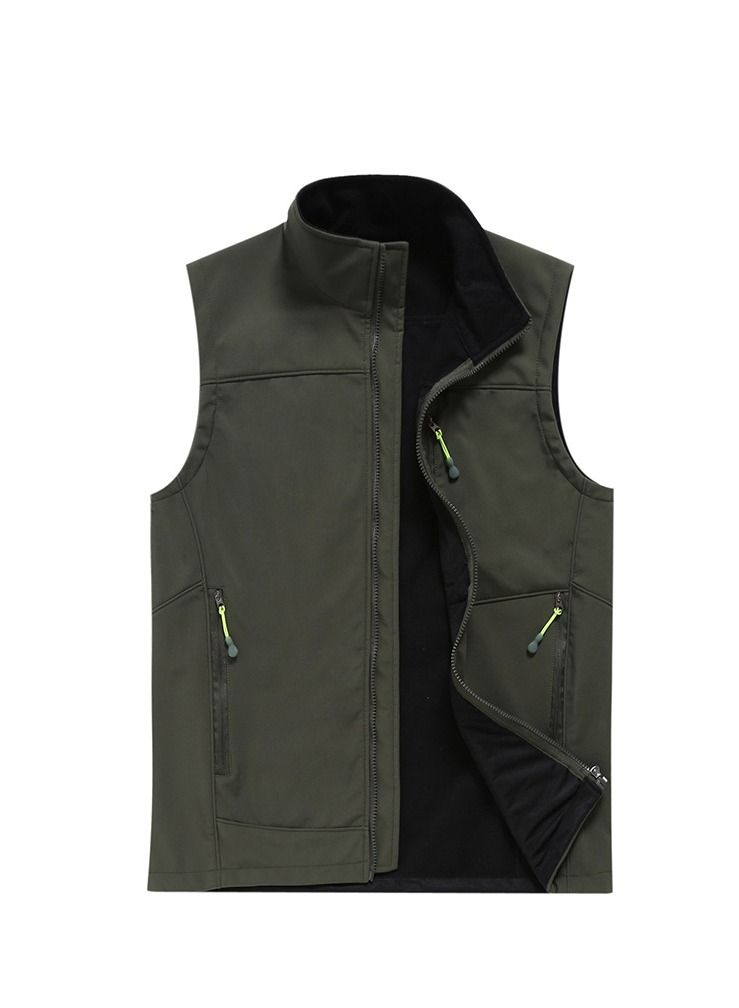 Spring And Autumn Style Men's Casual Outdoor Standing Collar Vest