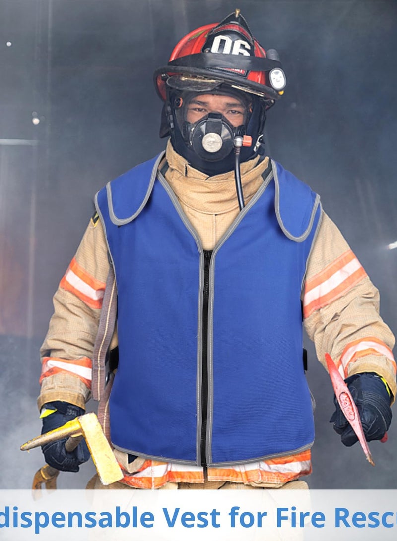 Cooling Vest for High Temperature, Fire Rescue Vest, Includes 20 PCS of Ice Packs, Cooling Clothes for Hot Temperatures, 6 Pockets for Convenience.