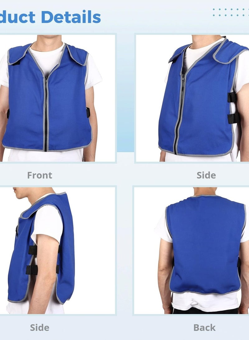 Cooling Vest for High Temperature, Fire Rescue Vest, Includes 20 PCS of Ice Packs, Cooling Clothes for Hot Temperatures, 6 Pockets for Convenience.