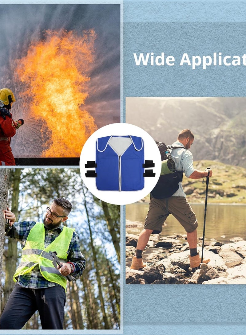 Cooling Vest for High Temperature, Fire Rescue Vest, Includes 20 PCS of Ice Packs, Cooling Clothes for Hot Temperatures, 6 Pockets for Convenience.