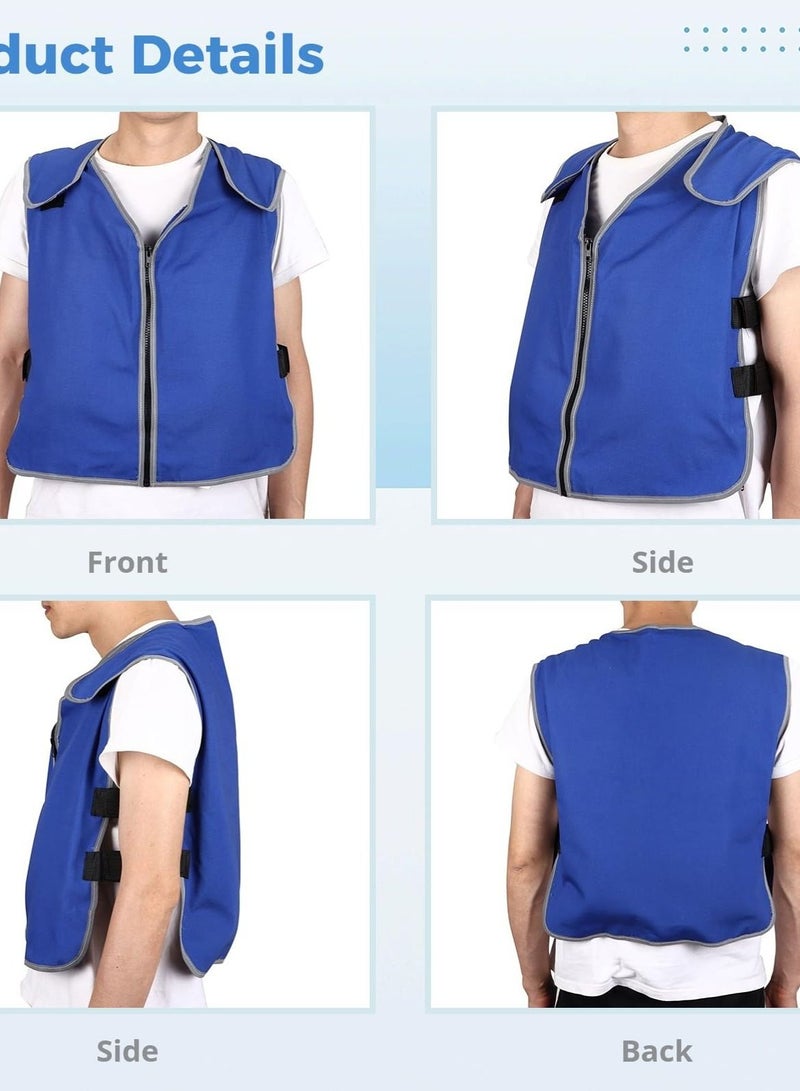 Cooling Vest for High Temperature, Fire Rescue Vest, Includes 20 PCS of Ice Packs, Cooling Clothes for Hot Temperatures, 6 Pockets for Convenience.