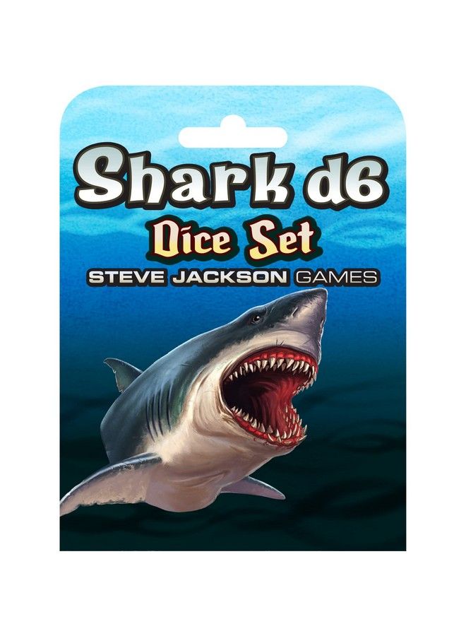 Shark D6 Dice Set ; 6 Pcs ; 16Mm Sixsided ; Translucent Dice ; Tabletop Roleplaying Games ; Rpg ; From Steve Jackson Games