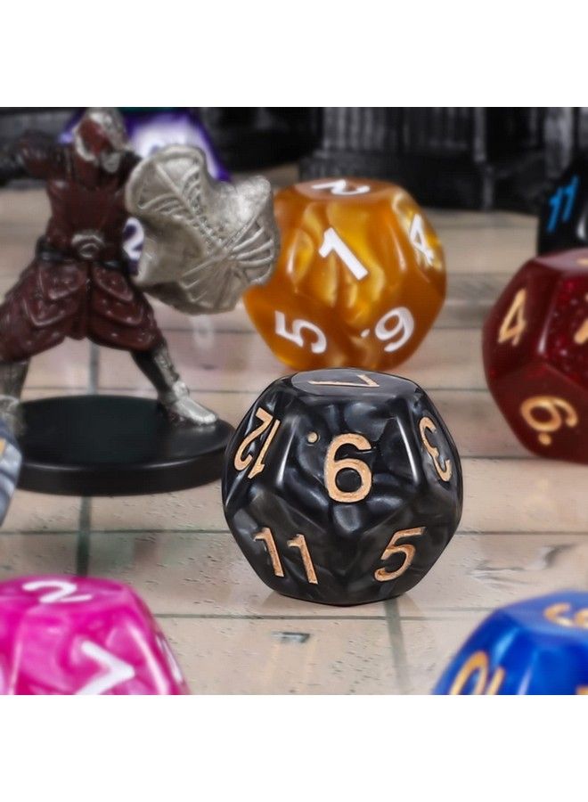 Dnd Polyhedral Dice (100Pcs) With A Dice Bag Compatible With Dungeons And Dragons Dnd Rpg Mtg Role Playing Table Games (10 Colors D12 Dice)