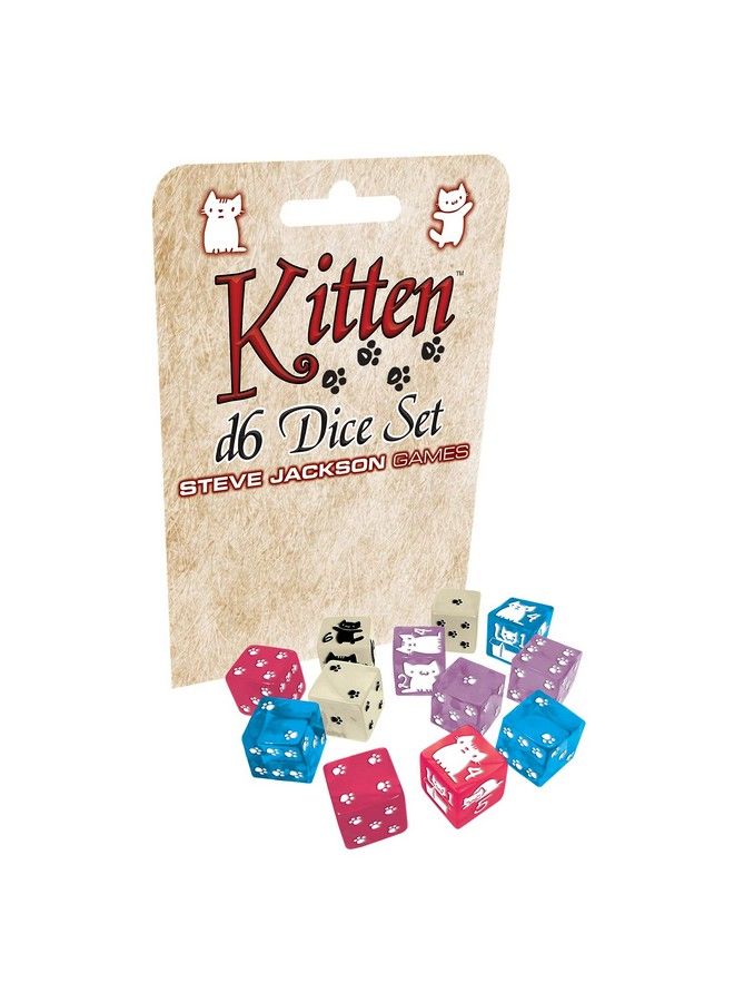 Kitten D6 Dice Set ; 12 Pcs ; 16Mm Sixsided ; Pearlized Dice ; Tabletop Roleplaying Games ; Rpg ; From Steve Jackson Games