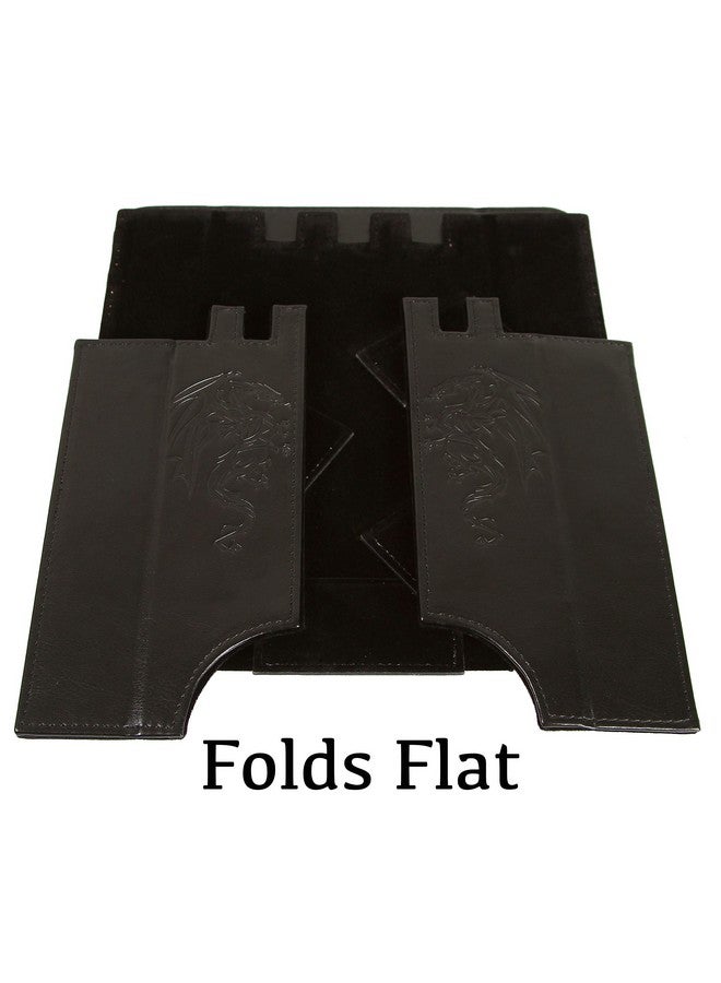 Draco Castle Foldable Dice Tray And Dice Tower Foldable Dnd Dice Tray And Dice Rolling Tray Tower Perfect For Dungeons And Dragons Rpg And Tabletop Gaming Black