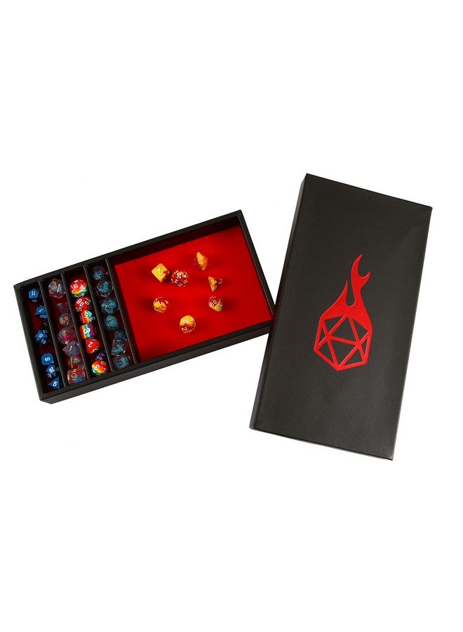 Dice Battle Pit Dice Tray 2 Dice Trays In 1 With Staging Area Rolling Tray And Storage Compatible With Any Dice Game D&D And Rpg Gaming Red