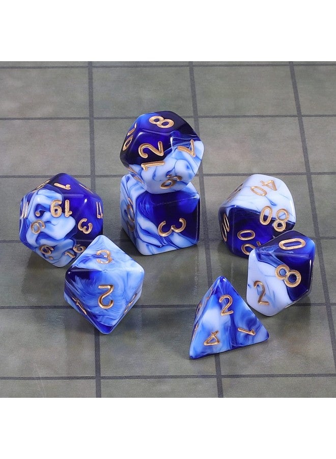 Dnd Polyhedral Dice Set With Dice Bag For Dungeons And Dragons Rpg Mtg Role Playing Table Games