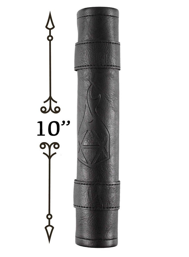 Forged Dice Co Scroll Dice Tray And Rolling Mat With Zippered Dice Holder Storage Pouch Holds Up To 14 Metal Or Plastic Polyhedral Dice Compatible With Dnd And Dungeons & Dragons Game Dice