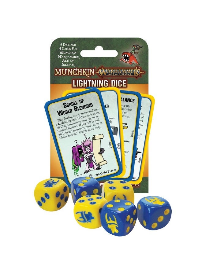 Munchkin Warhammer Age Of Sigmar Lightning Dice Blue