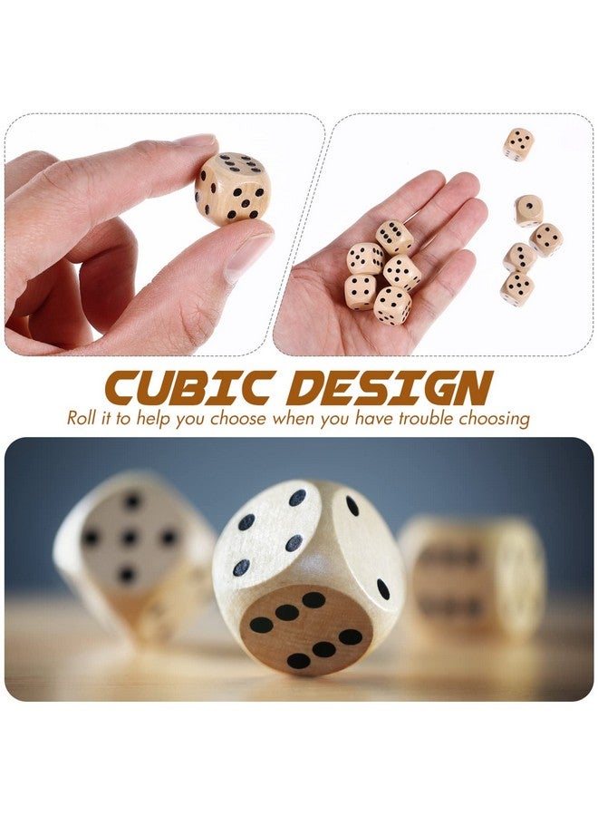 Wooden 6 Sided Dice Game Dice 10Pcs Wooden Dice 16Mm Dice With Numbers 16 Wooden Dice Set Party Favors For Table Games