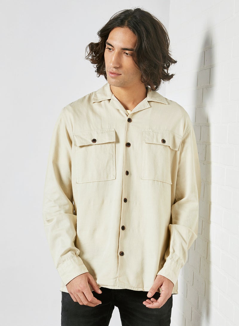Pocket Detailed Shirt Ivory