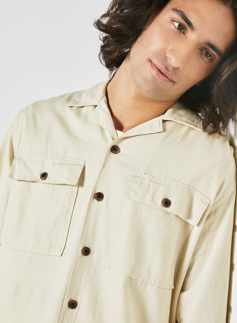 Pocket Detailed Shirt Ivory