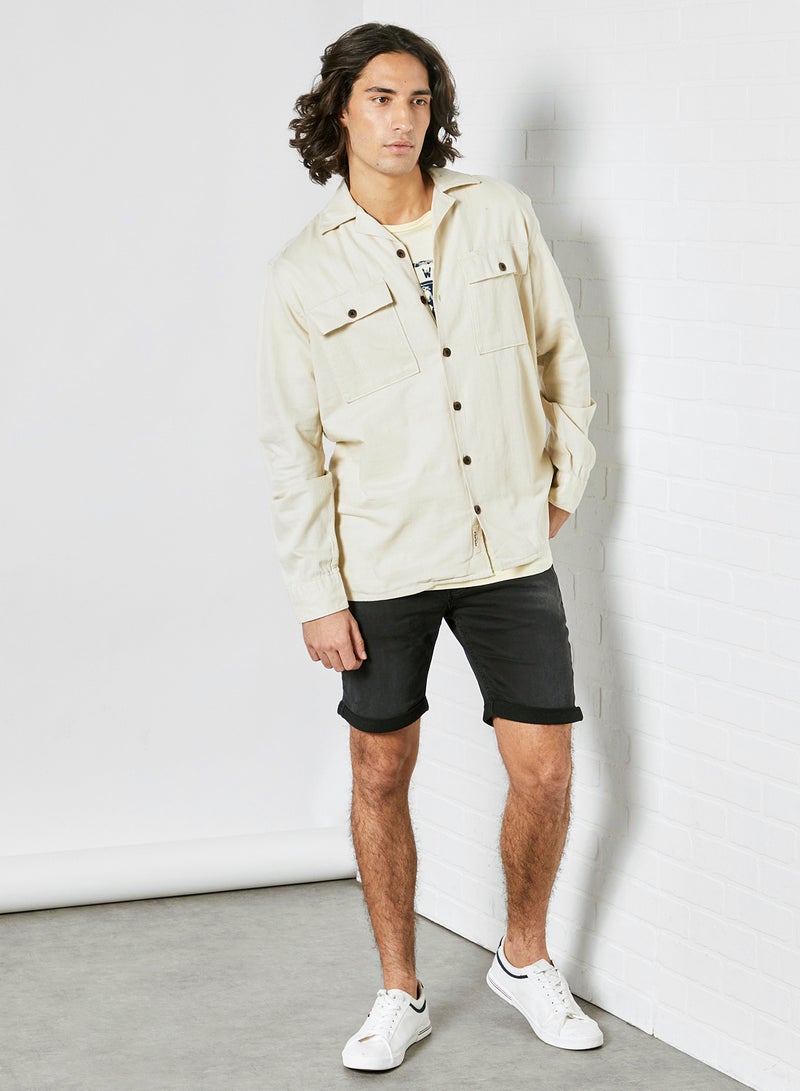Pocket Detailed Shirt Ivory