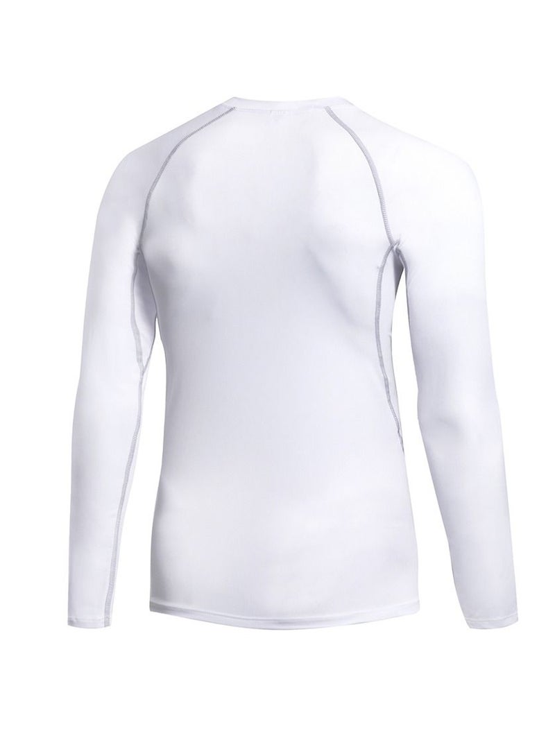 Men Quick Dry Breathable Long Sleeve Shirt White