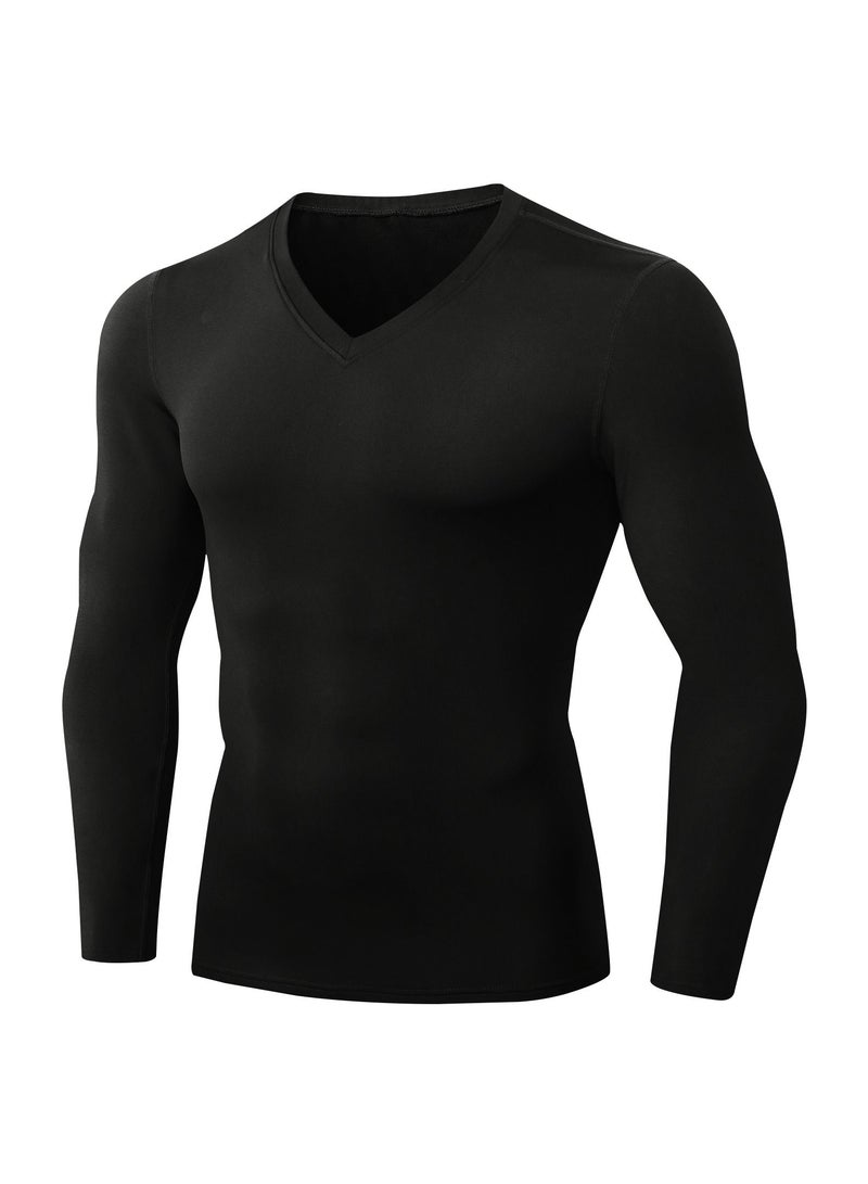 Men Quick Dry Breathable Long Sleeve Shirt Black