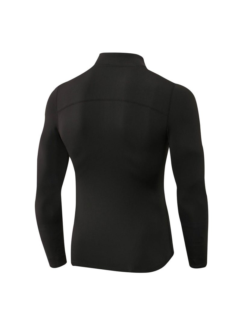 Men Quick Dry Breathable Long Sleeve T-Shirt Black