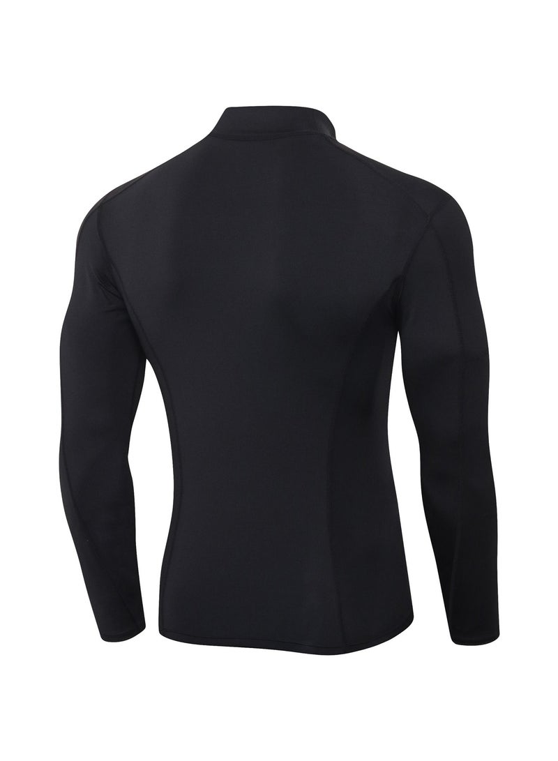 Men Quick Dry Breathable Long Sleeve Shirt Black