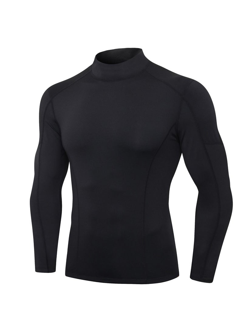 Men Quick Dry Breathable Long Sleeve Shirt Black