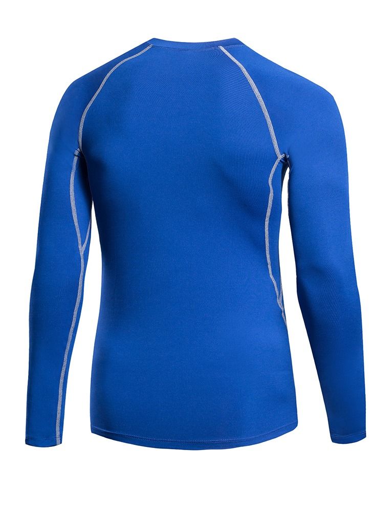 Men Quick Dry Long Sleeve Shirt Blue