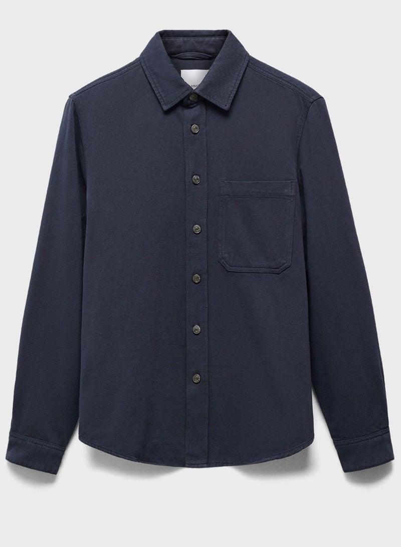 Pocket Detail Relaxed Fit Shirt