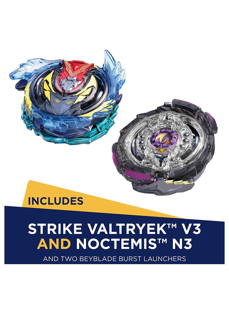 Beyblade Burst Evolution SwitchStrike Battle Tower Battle Arena by Hasbro Includes Strike Valtryek & Noctemis Beyblades with 2 Different Colours Moreover 2 Launchers