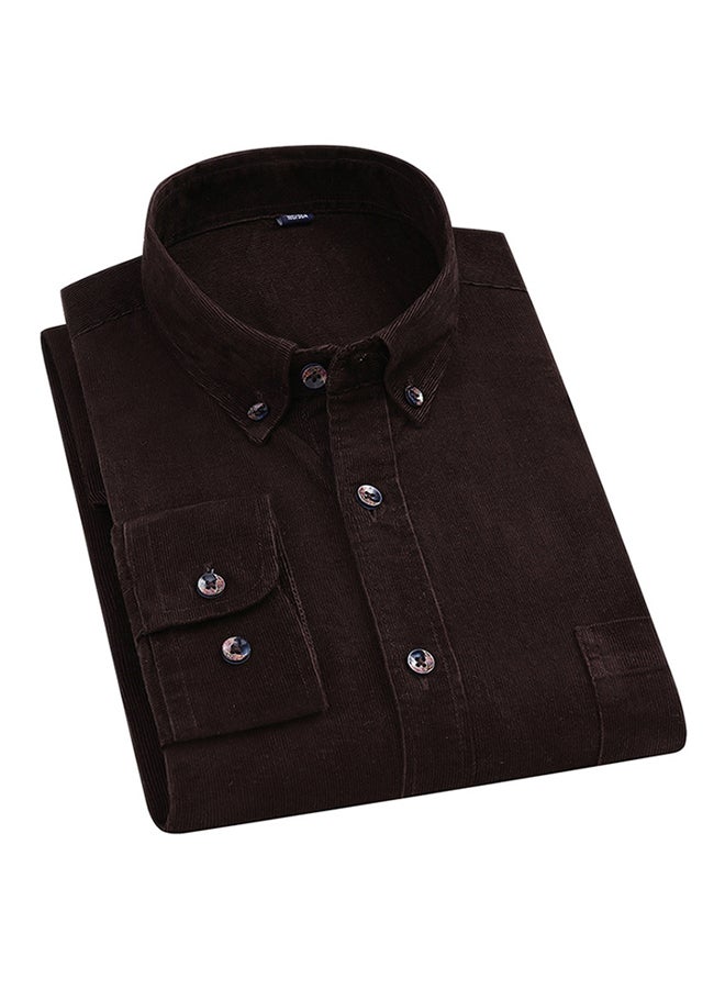 Long Sleeve Formal Shirt Coffee