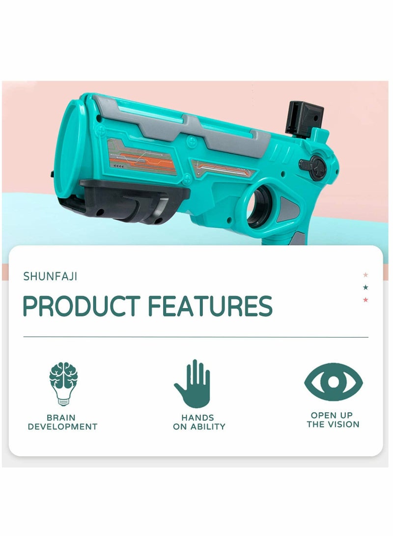 Airplane Toy 2022 New Hot Catapult Shooting Game for Kids One-Click Ejection Model Foam with 4 Pcs Glider Launcher (Blue Set)