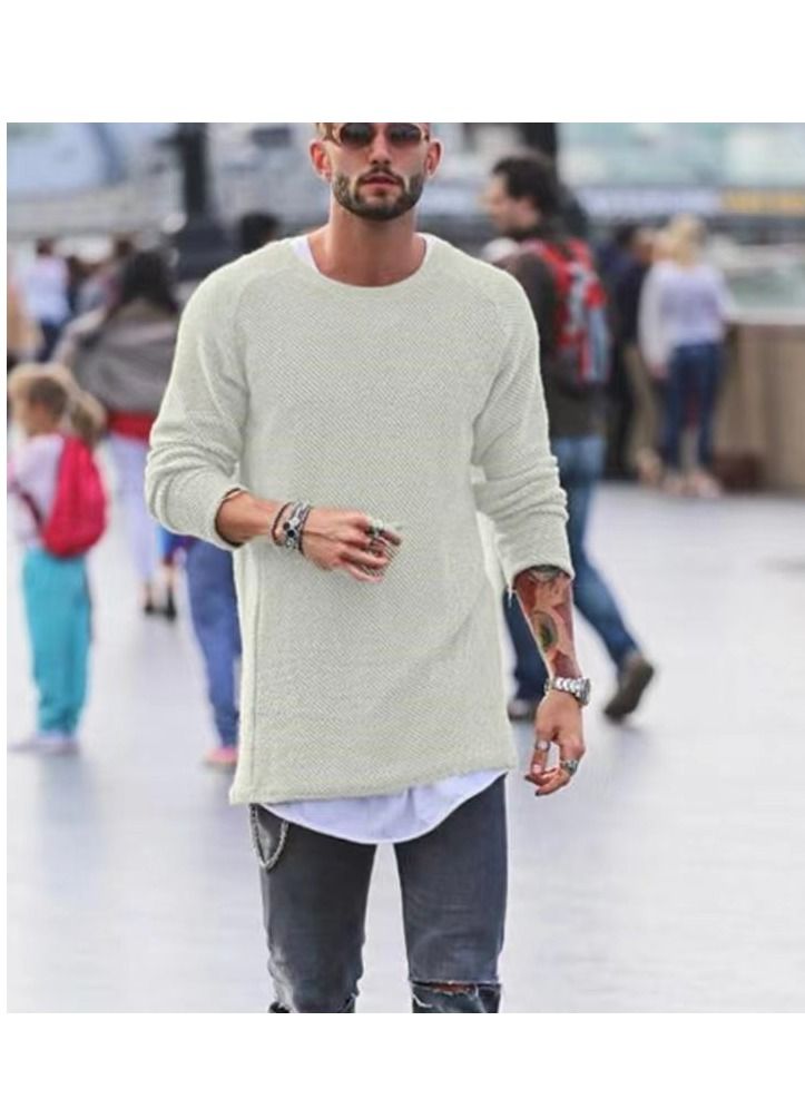 Autumn And Winter Men's Slim Round Neck Sweater