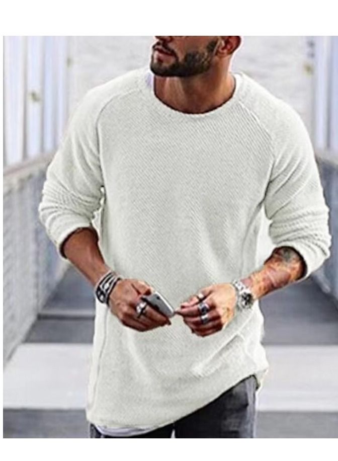 Autumn And Winter Men's Slim Round Neck Sweater