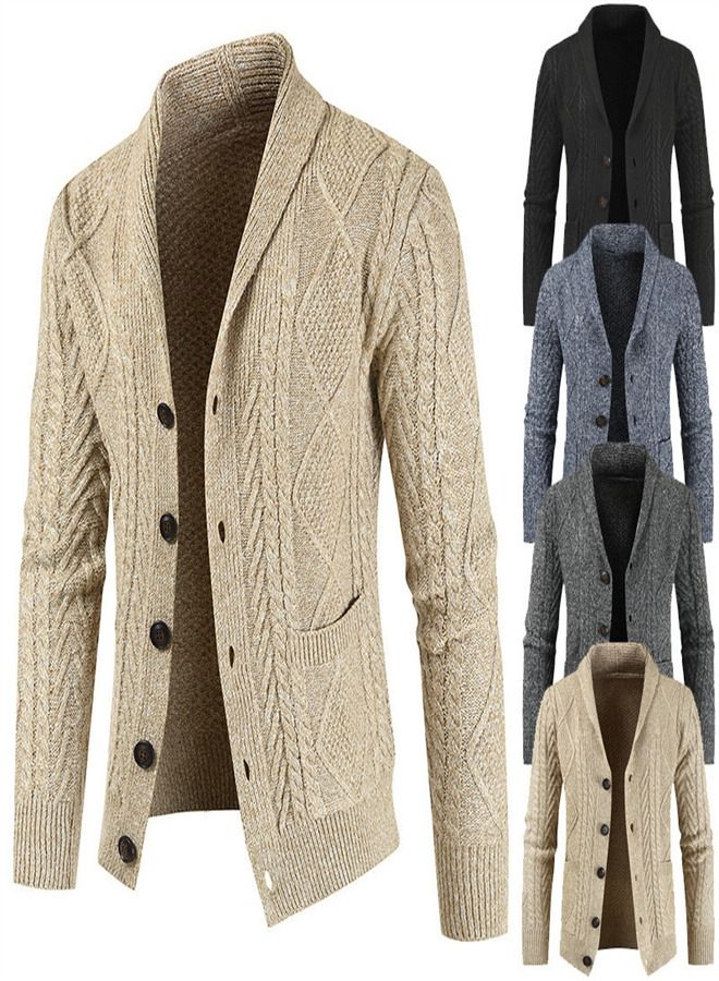 Men's Fashion Cardigan Single Breasted Oversize Sweater
