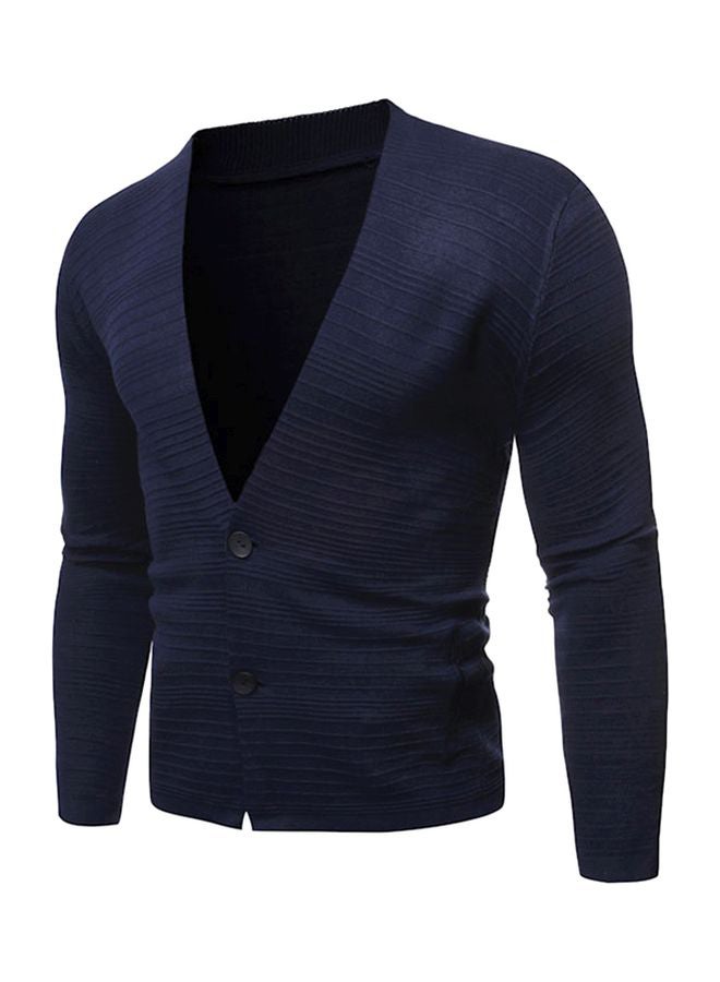 Solid Cardigan Navy