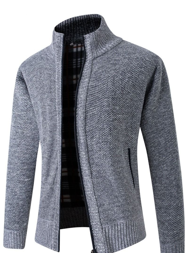 Men's Casual Thickened Long Sleeved Knitting Cardigan