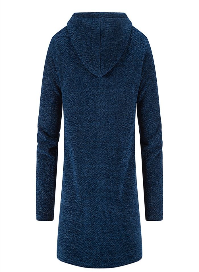 Men's Plush Trend Cardigan Chenille Jacket Blue