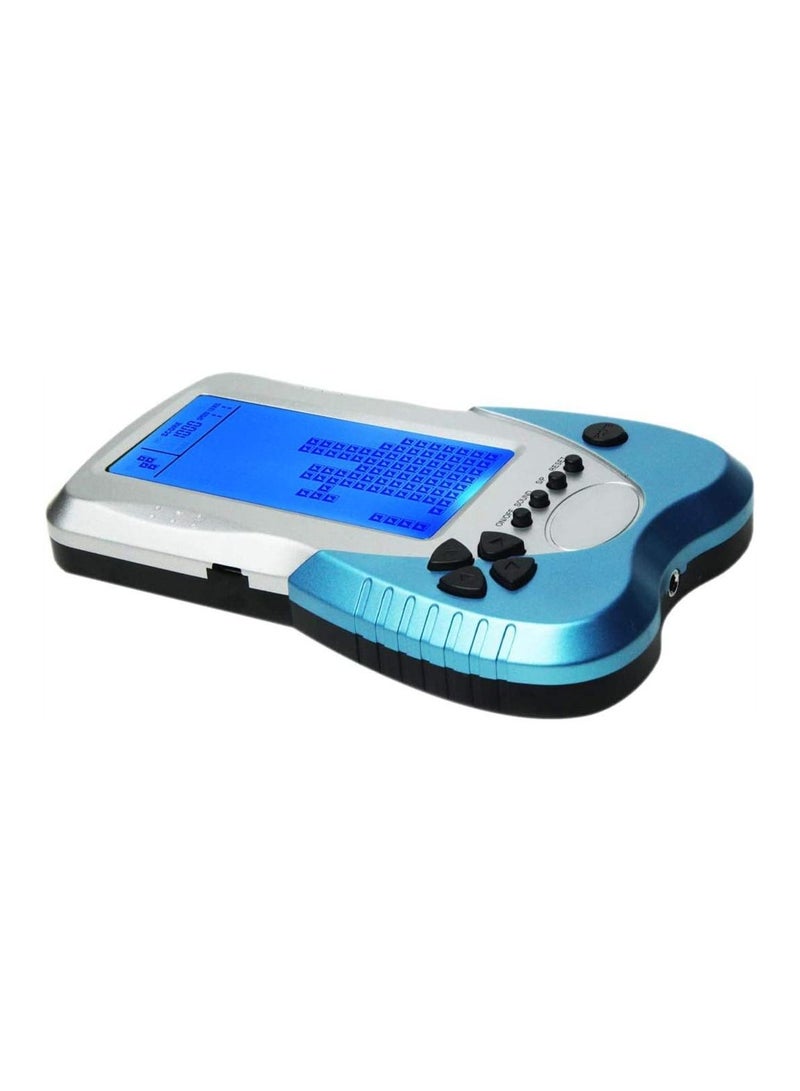 New Brick Game Console Large Screen Blue Backlight Brightness Can Be Adjusted Build in 23 Compatible with Lithium Battery and AAA Batteries can Plug Headphone