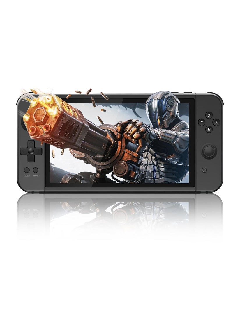 Retro Handheld Game Console - 7.0-inch HD Screen, TV Output Player Classic Console, Pre-Installed System, Built-in Rechargeable Battery (64GB, Black)