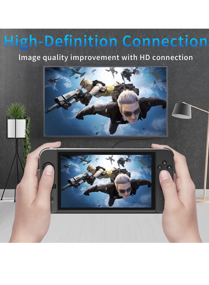 Retro Handheld Game Console - 7.0-inch HD Screen, TV Output Player Classic Console, Pre-Installed System, Built-in Rechargeable Battery (64GB, Black)