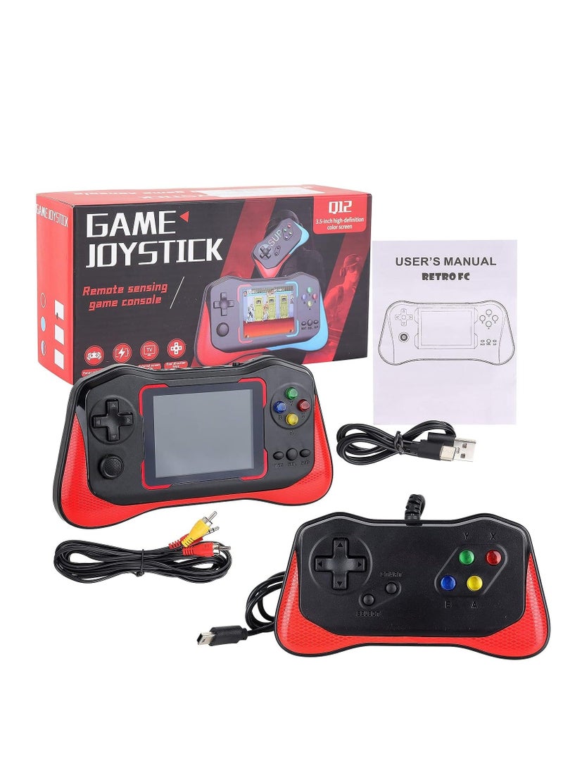 Retro Handheld Game Console, 3.5'' LCD Screen Preloaded 500 Classic Video Games with Rechargeable Battery, Support 2 Players and TV Connection, Ideal Gift for Kids Aldults, 1 Pcs Black