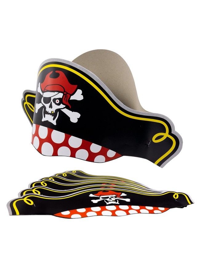 12 Pack Pirate Captain Party Hats ; In Bulk ; Pirate Themed Parties & Halloween Costumes Party Favors For Girls And Boys Party Supplies Jack Sparrow