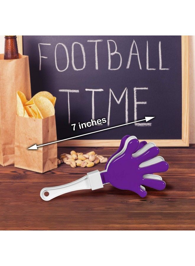 12 Pack Purple/White Hand Clapper Noise Makers Party Favors