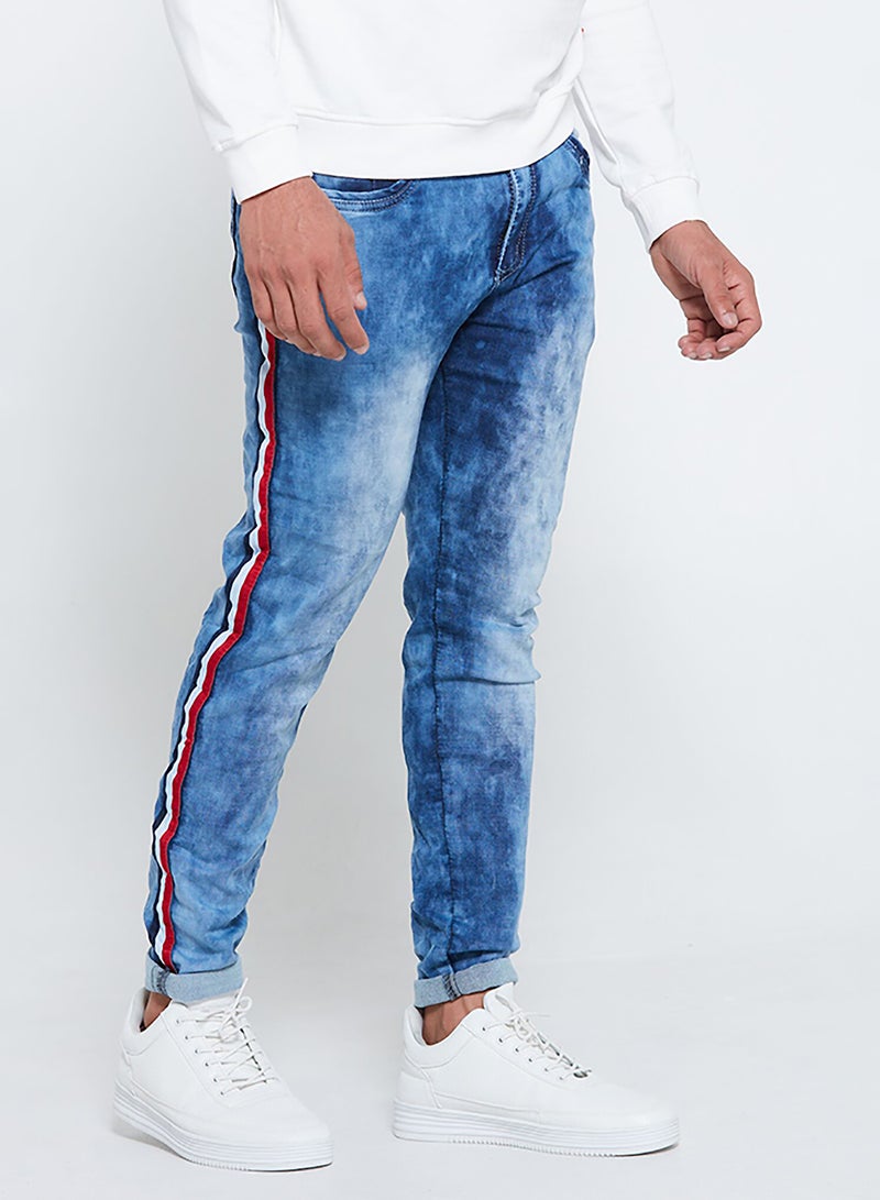 Mid-Rise Slim Fit Jeans Blue