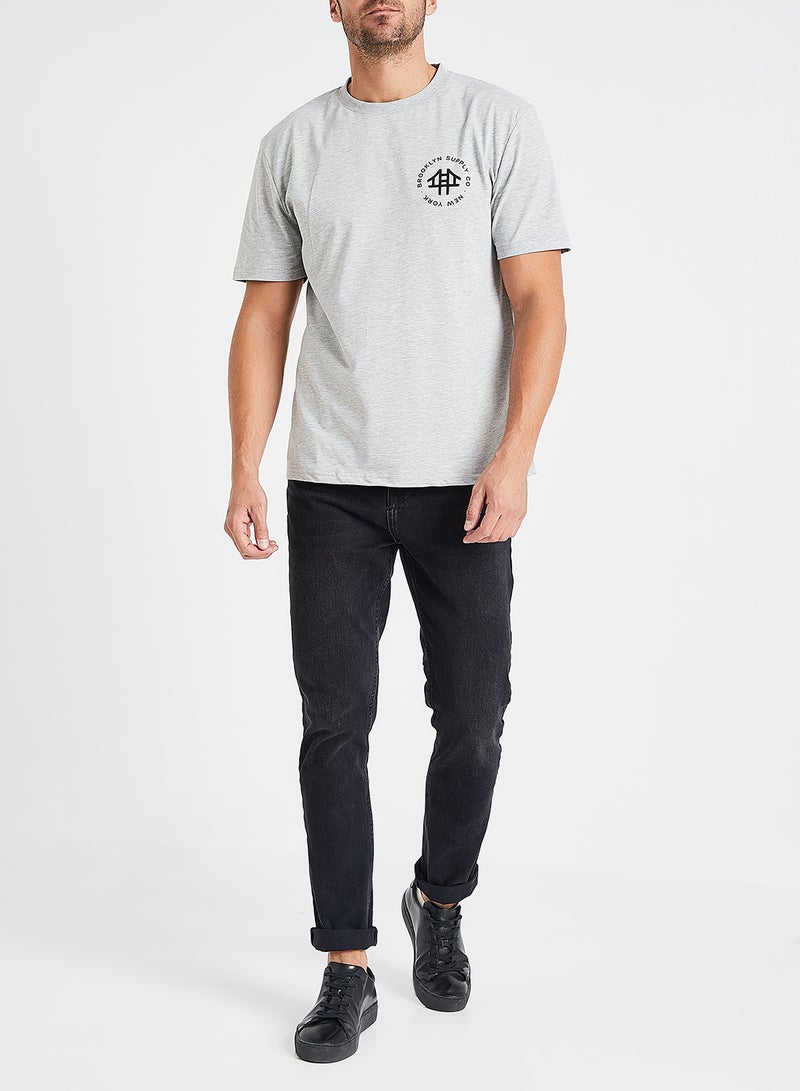 Washed Slim Jeans Black