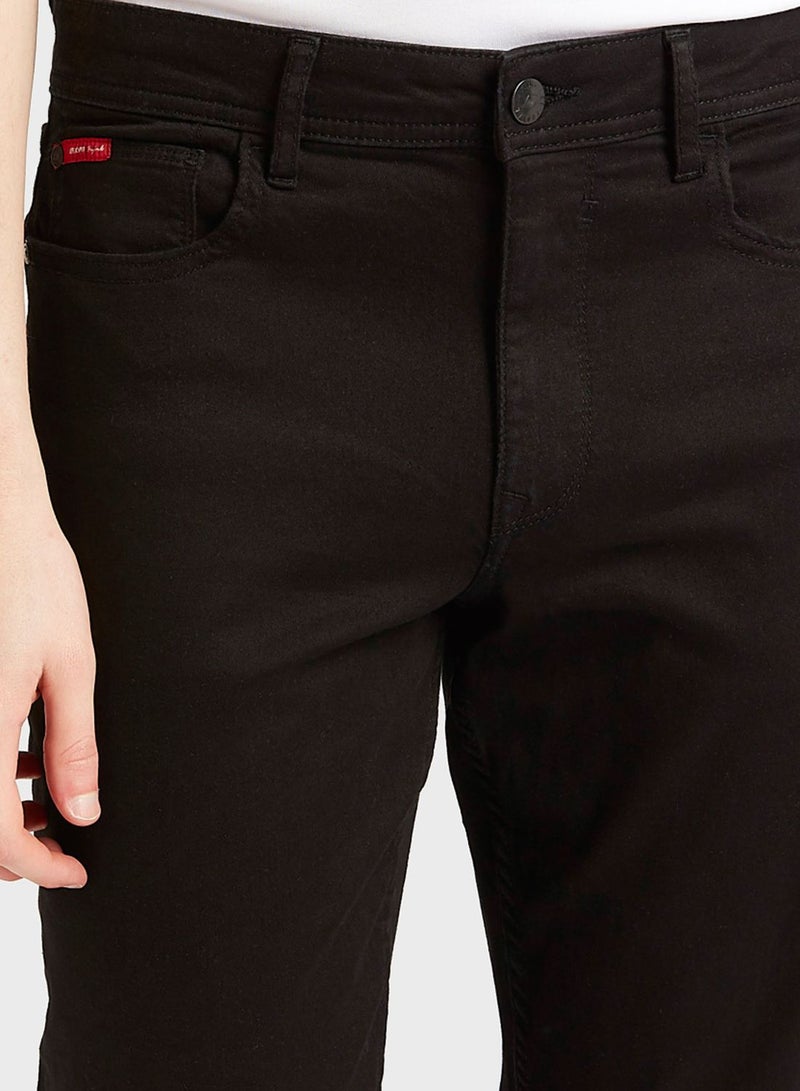 Rinse Straight Fit Jeans Black