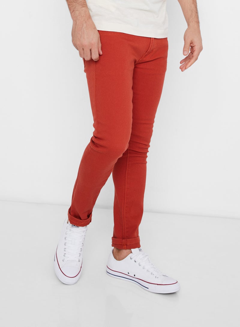 Basic Skinny Jeans Orange