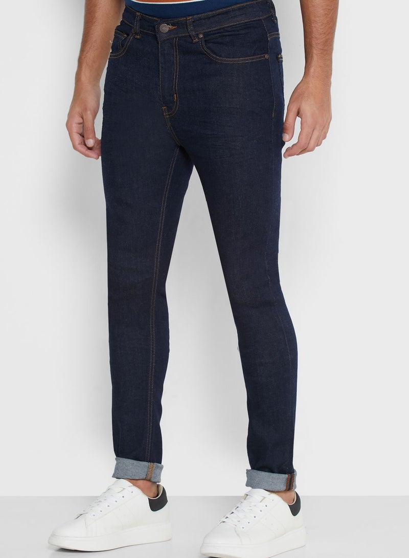 Rinse Skinny Fit Jeans Blue